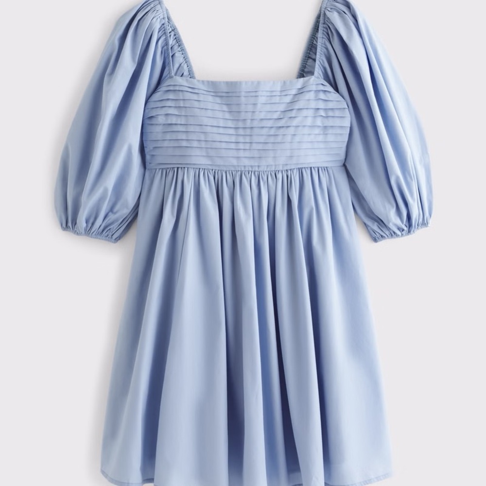 Abercrombie & Fitch Blue Puff Sleeve Sundress